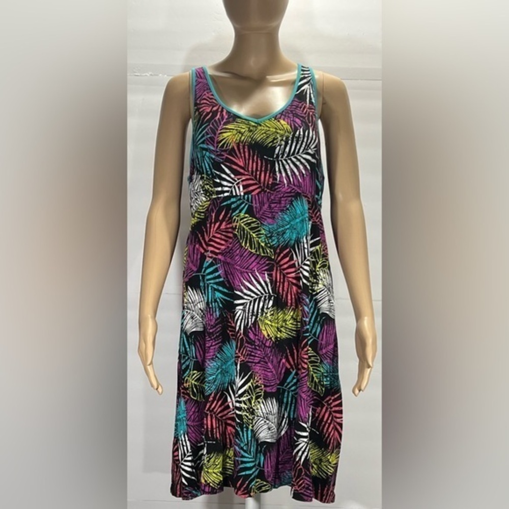 FADED GLORY MULTICOLORED SCOOP NECK SUNDRESS SIZE XL